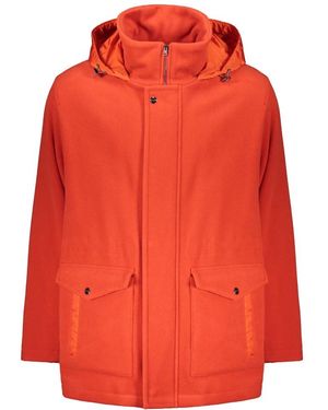Herno Wollparka mit technischem gewebe - Rot
