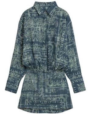 A PAPER KID Shirt Dresses - Blue