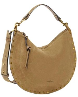 Isabel Marant Veelzijdige Taupe Schoudertas Met Goudkleurige Details - Bruin