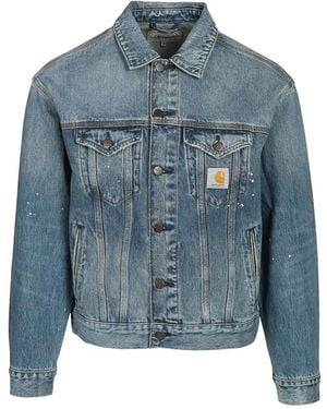 Carhartt Jassen ,Blauw ,Denim Denim Jassen