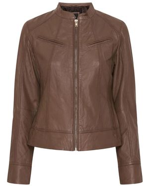 Btfcph Biker Jacket Skind 100203 - Braun