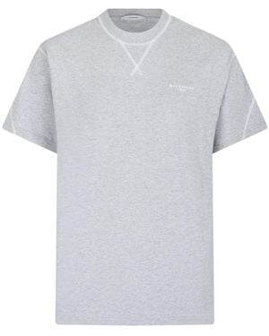 Givenchy Tops ,Grijs ,Katoen Couture Seam T-Shirt