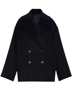 Weekend by Maxmara Double-Breasted Coats - Blue