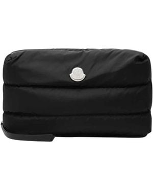 Moncler Tassen ,Zwart ,Leer Portatutto Piccolo Caradoc