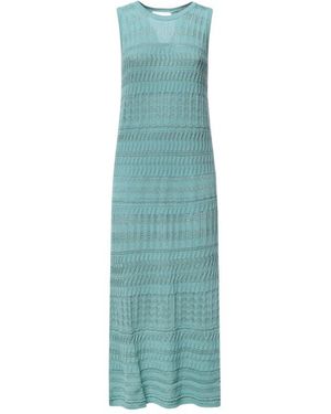 Akep Vskd13208V6 Langes Ärmelloses Strickkleid - Grün