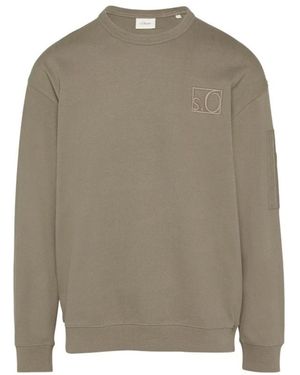 S.oliver Sweatshirt Met Ronde Hals - Groen