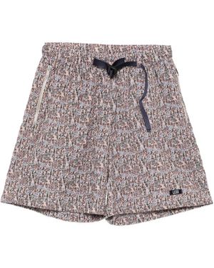LC23 Korte Broeken ,Veelkleurig ,Shorts Met Bloemenprint En Riem - Grijs