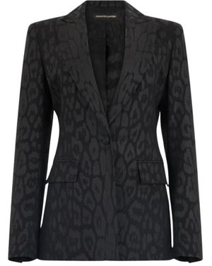 Roberto Cavalli Jassen ,Zwart ,Wol Effen Jasje