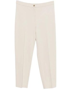 Marina Rinaldi Straight Trousers - Neutro
