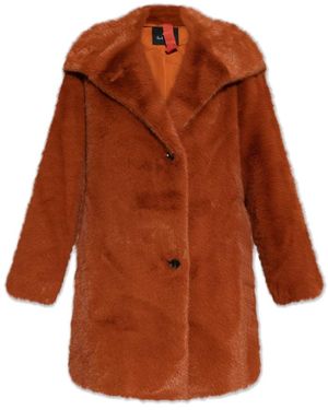 Paul Smith Faux Fur Jas - Bruin