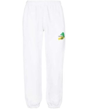 Off-White c/o Virgil Abloh Logo baumwoll-sweatpants off - Weiß