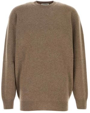 Jil Sander Round-Neck Knitwear - Marrone