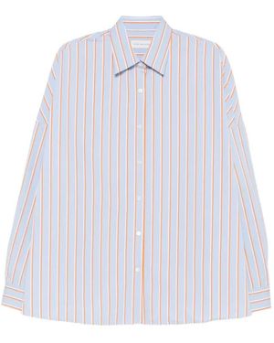 Dries Van Noten Overhemden ,Veelkleurig ,Katoen Casia Shirt - Wit