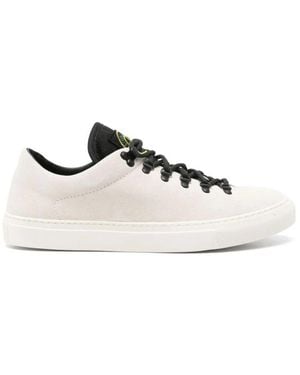 Stone Island Weiße Sneakers Mit Compass Logo Patch