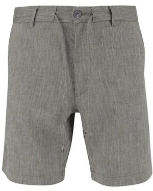 HUGO Graue Leinenmischung Shorts