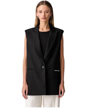 ARMANI EXCHANGE Weste Mit Einreiher - Schwarz