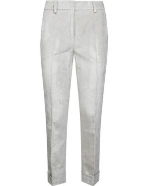 Incotex Broeken ,Katoen Pantalone Velluto Lucido - Grijs