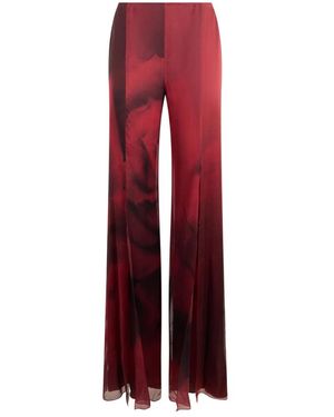 Alberta Ferretti Wide Trousers - Red