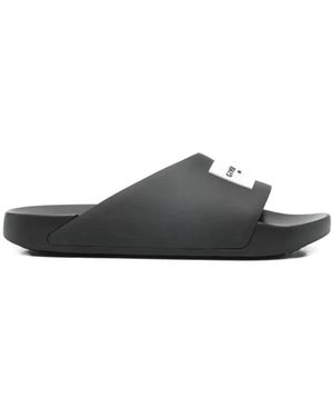 Givenchy Label Slide Flat Mules - Schwarz