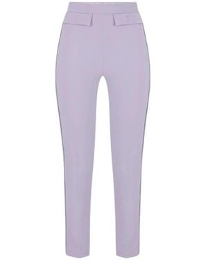 Elisabetta Franchi Slim-Fit Trousers - Purple