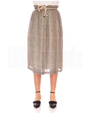 Alpha Studio Midi Skirts - Naturel