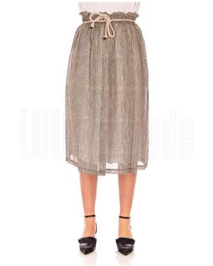 Alpha Studio Midi Skirts - Natural