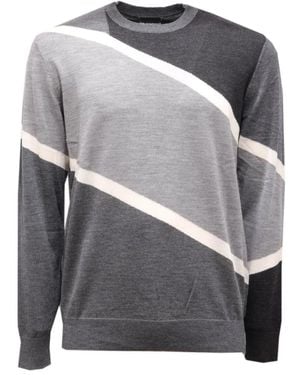 Armani Round-Neck Knitwear - Grey