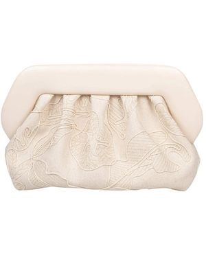 THEMOIRÈ Geborduurde Canvas Handtas - Naturel