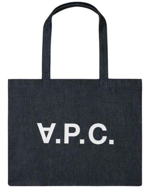 A.P.C. Tote Bags - Nero