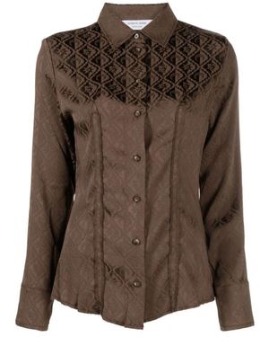Marine Serre Shirts - Bruin