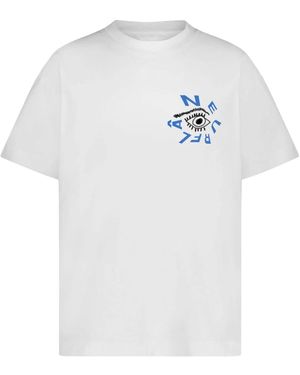 flâneur Weiße Zuschauer-T-Shirt Mit Illustration