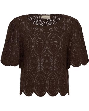 Cream Gebreide Kleding - Bruin