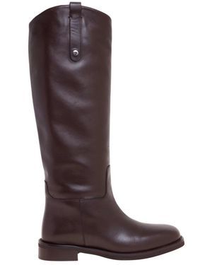 Poeve Schoenen ,Bruin ,Leer Rijlaars
