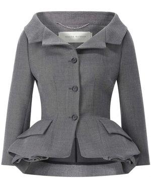 Magda Butrym Jassen ,Grijs ,Geklede Single-Breasted Blazer