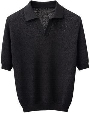 A PAPER KID Polo Shirts - Black