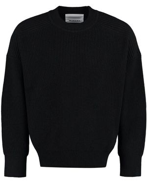 Isabel Marant Gerippter Strickpullover Aus Wolle - Schwarz