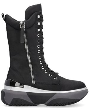 Liu Jo Lace-Up Boots - Negro