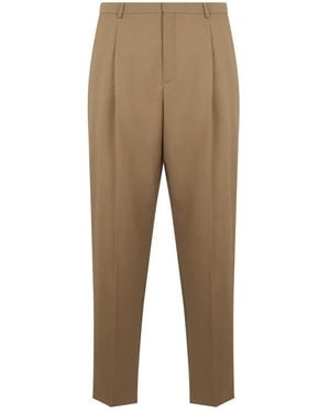 Saint Laurent Straight Trousers - Natural