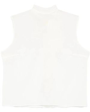 Mazzarelli Sleeveless Tops - White