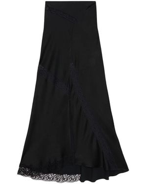 MSGM Eleganter Satinkleid - Schwarz