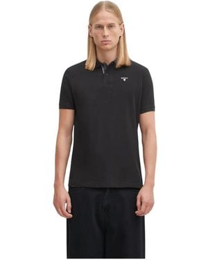 Barbour Piqué Poloshirt - Schwarz