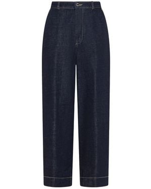 Seventy Jeans ,Blauw ,Denim Wide Jeans