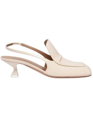 Sportmax Schoenen ,Leer Pevera Chanel Pomp - Wit