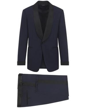 Tom Ford Single Breasted Suits - Blu
