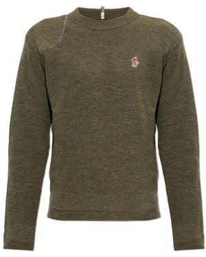 Moncler Round-Neck Knitwear - Verde