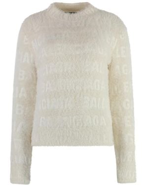 Balenciaga Round-Neck Knitwear - White