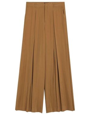 ANDAMANE Wide Trousers - Marron