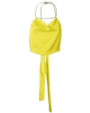 SIMONA CORSELLINI Sleeveless Tops - Yellow
