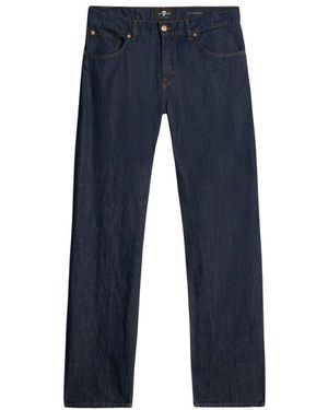 7 For All Mankind Leichte leinen-denim-straight-jeans,leichte leinen-denim straight leg jeans 7 for all kind - Blau