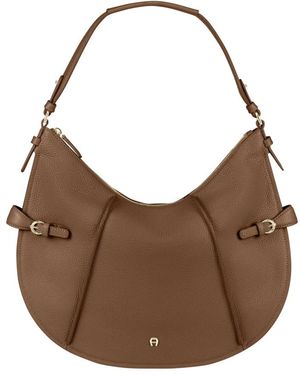 Aigner Tassen ,Bruin ,Leer Schoudertas